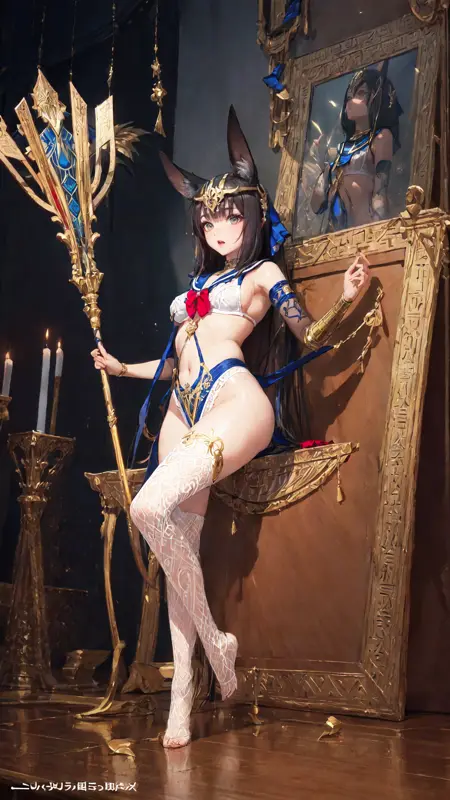 Anime style card - Cyborg character with cyberpunk theme